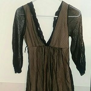 Dark Green Dress Shirt with black sleeves